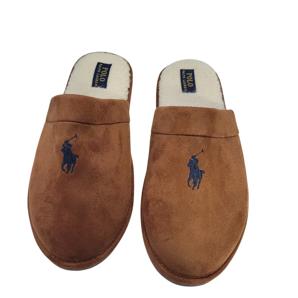 Polo Ralph Lauren Klarence ScuffBrown Microsuede Slippers Size 11  83126-2978